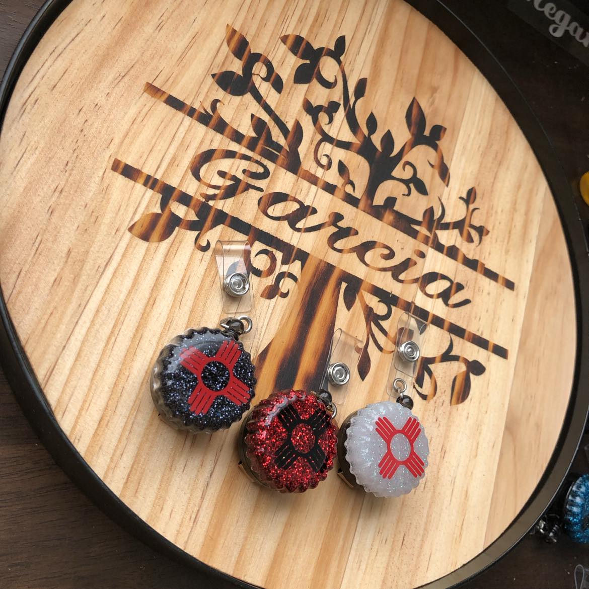 SERVING TRAY - Wood Burned Family Tree