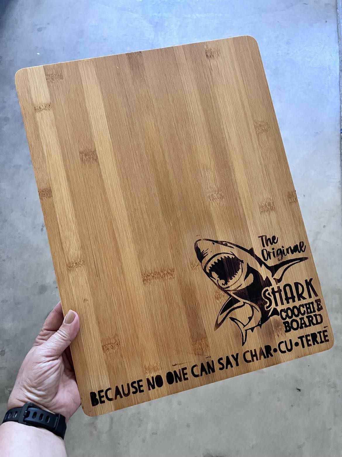 CHARCUTERIE BOARD - Wood Burned - Shark Coochie Board