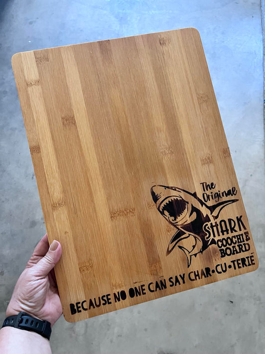 CHARCUTERIE BOARD - Wood Burned - Shark Coochie Board