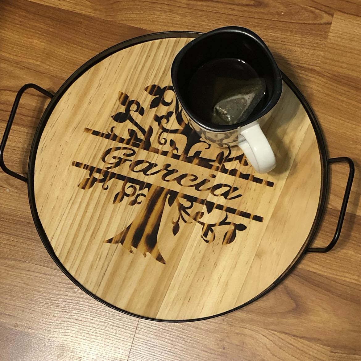 SERVING TRAY - Wood Burned Family Tree