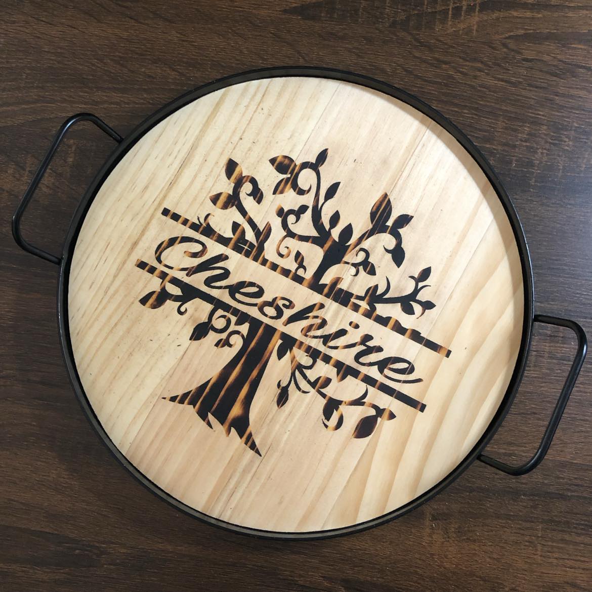 SERVING TRAY - Wood Burned Family Tree