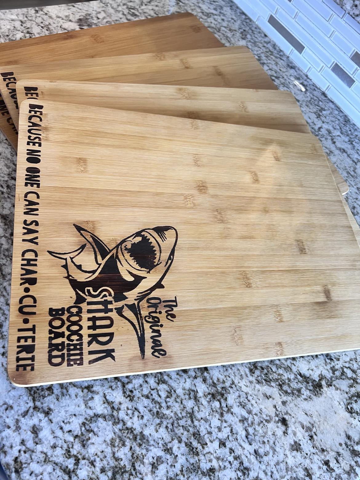 CHARCUTERIE BOARD - Wood Burned - Shark Coochie Board